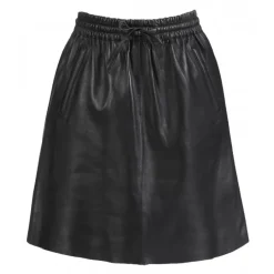 Skirts And Shorts*OAKWOOD Alba Black - Genuine Leather Straight Skirt