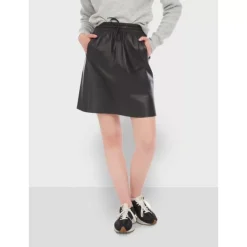 Skirts And Shorts*OAKWOOD Alba Black - Genuine Leather Straight Skirt
