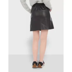 Skirts And Shorts*OAKWOOD Alba Black - Genuine Leather Straight Skirt