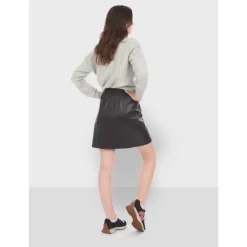 Skirts And Shorts*OAKWOOD Alba Black - Genuine Leather Straight Skirt