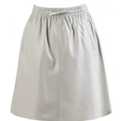 Skirts And Shorts*OAKWOOD Alba Concrete - Genuine Leather Straight Skirt