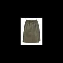 Skirts And Shorts*OAKWOOD Alba Khaki - Genuine Leather Straight Skirt