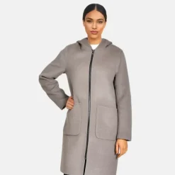 Coats*OAKWOOD Alessia Smoke / Concrete - Reversible Long Wool Coat