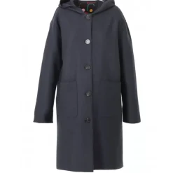 Coats*OAKWOOD Anais Navy Blue - Blended Wool Coat