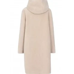 Coats*OAKWOOD Angelique Coffee - Faux Shearling Reversible Hooded Coat