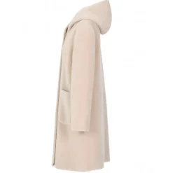 Coats*OAKWOOD Angelique Coffee - Faux Shearling Reversible Hooded Coat