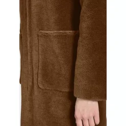Coats*OAKWOOD Angelique Cognac - Faux Shearling Reversible Hooded Coat