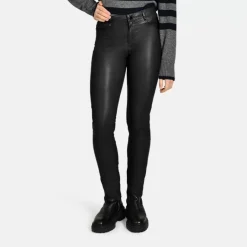 Trousers*OAKWOOD Anoushka Black - Stretch Genuine Leather Pants