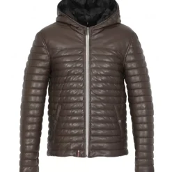 Down Jackets*OAKWOOD Aurelien Brown - Genuine Leather Down Jacket