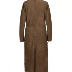 Dresses*OAKWOOD Azza Light Brown - Genuine Goat Suede Leather Mid-Long Dress