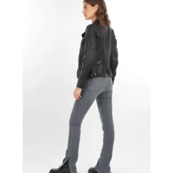 Biker Jackets*OAKWOOD Camera Black - Genuine Leather Jacket