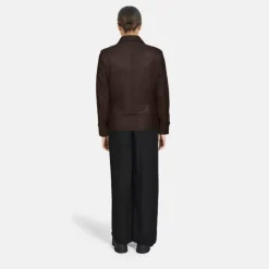 Biker Jackets*OAKWOOD Camera Choco - Genuine Leather Jacket