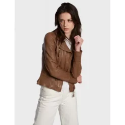 Biker Jackets*OAKWOOD Camera Cognac - Genuine Leather Jacket