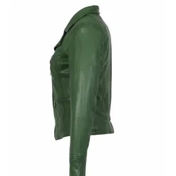 Biker Jackets*OAKWOOD Camera Green - Genuine Leather Jacket