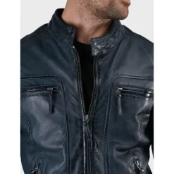 Jackets*OAKWOOD Casey Blue - Genuine Leather Jacket