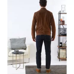 Jackets*OAKWOOD Chicago Cognac - Elegant Jacket In Genuine Leather With Mao Collar And Teddy Belt