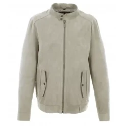 Jackets*OAKWOOD Chicago Yemen - Elegant Jacket In Genuine Leather With Mao Collar And Teddy Belt