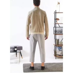 Jackets*OAKWOOD Chicago Yemen - Elegant Jacket In Genuine Leather With Mao Collar And Teddy Belt