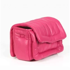 Accessories*OAKWOOD Copy Of Exception Fushia - Padded Genuine Leather Shoulder Bag