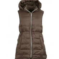 Downjackets*OAKWOOD Cosy Khaki - Sleeveless Mid-Long Downjacket