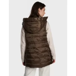 Downjackets*OAKWOOD Cosy Khaki - Sleeveless Mid-Long Downjacket