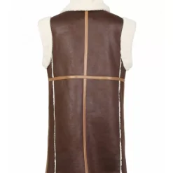 Coats*OAKWOOD Coulisse Antic Brown - Faux Shearling Sleeveless Coat
