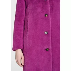 Coats*OAKWOOD Cyber Mauve - Fake Fur Long Coat