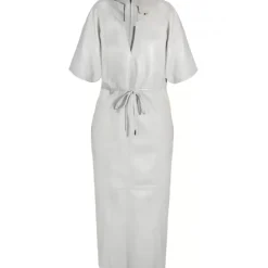 Dresses*OAKWOOD Dance Concrete - Genuine Leather Shift Dress