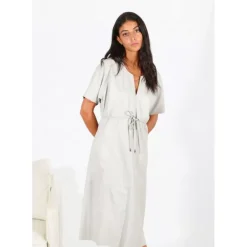 Dresses*OAKWOOD Dance Concrete - Genuine Leather Shift Dress