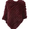 Accessories*OAKWOOD Davos Porto - Real Fur Poncho