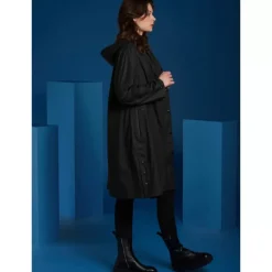 Coats*OAKWOOD Deluge Black - Polyester Rain Coat