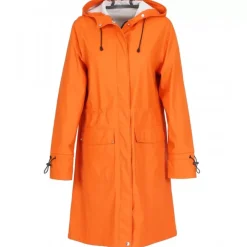 Coats*OAKWOOD Deluge Orange- Polyester Rain Coat