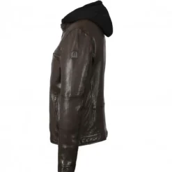 Jackets*OAKWOOD Drink Chocolate- Leather Jacket With Removable Hood