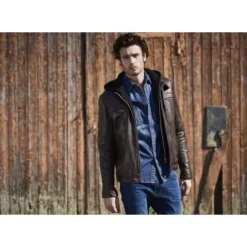 Jackets*OAKWOOD Drink Chocolate- Leather Jacket With Removable Hood