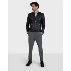 Jackets*OAKWOOD Dublin Black - Jacket In Smooth Genuine Leather