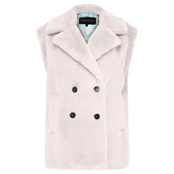 Vests*OAKWOOD Edit Ivory - Fake Fur Gilet