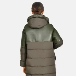 Coats*OAKWOOD Ella Kaki - Fake Fur / Nylon Long Coat