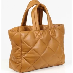 Accessories*OAKWOOD Except Dark Yellow - Small Padded Genuine Leather Shopping Bag