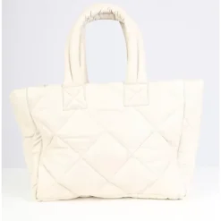 Accessories*OAKWOOD Except Eggshell- Small Padded Genuine Leather Shopping Bag