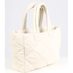Accessories*OAKWOOD Except Eggshell- Small Padded Genuine Leather Shopping Bag