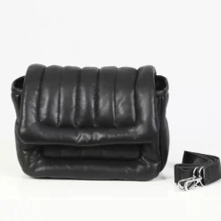 Accessories*OAKWOOD Exception Black - Padded Genuine Leather Shoulder Bag