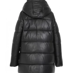 Downjackets*OAKWOOD Fancy Noir - Mid-Long Genuine Leather Down Jacket With Removable Hoods