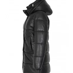 Downjackets*OAKWOOD Fancy Noir - Mid-Long Genuine Leather Down Jacket With Removable Hoods