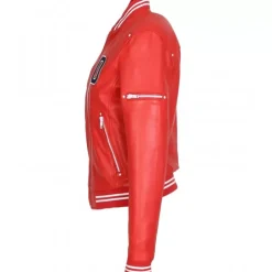 Biker Jackets*OAKWOOD Flirt Dark Red - Genuine Leather Varsity Jacket