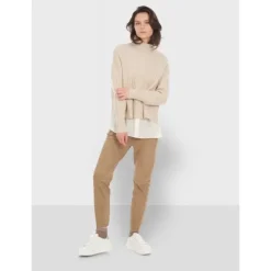 Trousers*OAKWOOD Gift Beige - Genuine Suede Leather Jogpants