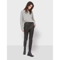 Trousers*OAKWOOD Gift Black - Genuine Leather Jogpants