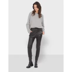 Trousers*OAKWOOD Gift Black - Genuine Leather Jogpants