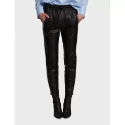 Trousers*OAKWOOD Gift Black - Genuine Leather Jogpants