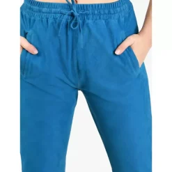 Trousers*OAKWOOD Gift Bleu - Genuine Suede Leather Jogpants