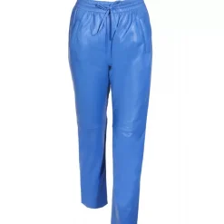 Trousers*OAKWOOD Gift Blue - Genuine Leather Jogpants